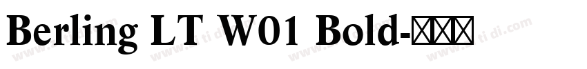 Berling LT W01 Bold字体转换